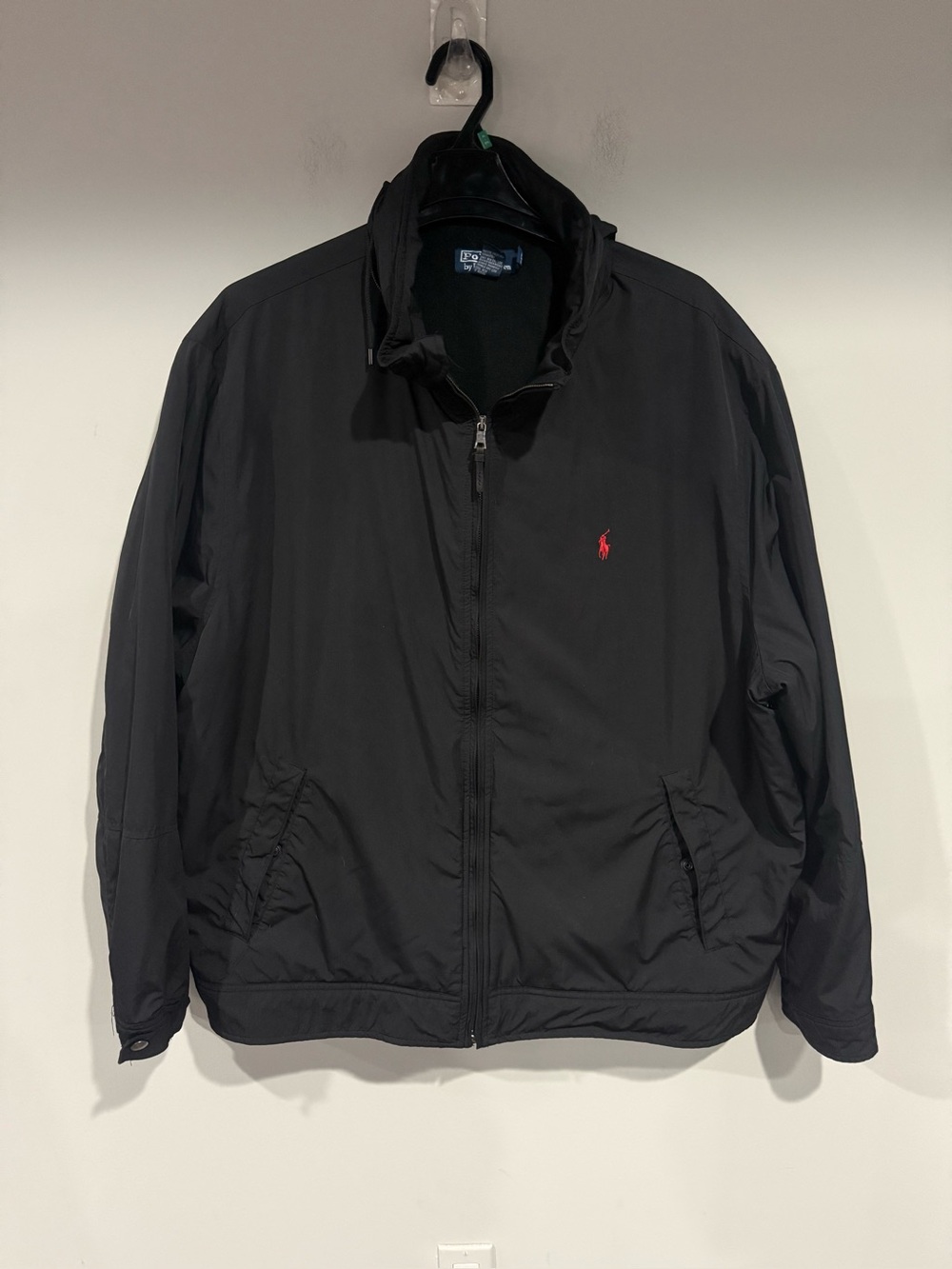 Polo Ralph Lauren jacket size 3xl Mens Black Fleece Lined Full zip Jacket warm